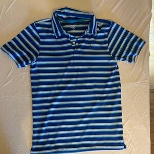 crown & ivy Blue Striped Kids Polo
